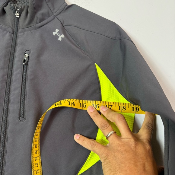 Gray Neon Yellow Under Armour Activewear Jacket SM - Picture 13 of 13